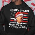 Santa Joe Biden Confused Merry Uh Uh Christmas America Flag Men Hoodie Graphic Print Hooded Sweatshirt Funny Gifts
