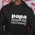 Schwarzes Herren Hoodie - Papa 2020 Warten Lustiges Design Lustige Geschenke