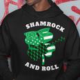 Shamrock And Roll Retro StPaddys Vintage StPatricks Day Hoodie Unique Gifts