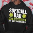 Softball Dad Like A Baseball Dad With Bigger Balls – Father Hoodie Unique Gifts