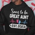 Soon To Be Great Aunt 2023 Mothers Day First Time Great Aunt Hoodie Unique Gifts
