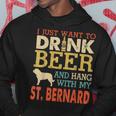 St Bernard Dad Drink Beer Hang With Dog Funny Men Vintage Hoodie Funny Gifts