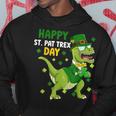 St Patricks Day Leprechaun Dinosaur Dino Happy St Pat Trex Hoodie Personalized Gifts