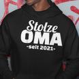 Stolze Oma seit 2021 Schwarzes Hoodie, Präsent für Großmütter Lustige Geschenke