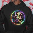 This Girl Glows Retro 80S Party Cute Hoodie Unique Gifts