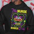 This Nurse Loves Mardi Gras Outfit Mardi Gras Tops For Women Men Hoodie Graphic Print Hooded Sweatshirt Funny Gifts