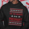 Tis The Season To Be Pregnant Ugly Christmas Sweaters Gift Hoodie Unique Gifts