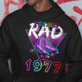 Totally Rad Since 1977 80S 45Th Birthday Roller Skating Men Hoodie Graphic Print Hooded Sweatshirt Funny Gifts