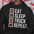 Trucker S For Men Eat Sleep Truck Repeat Hoodie Funny Gifts