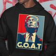 Trump Goat Middle Finger Election 2024 Republican Poster Hoodie Unique Gifts