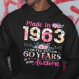 Turning 60 Floral Made In 1963 60Th Birthday Gifts Women Hoodie Unique Gifts