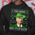 Two Words Merry 4Th Of Easter St Patricks Day Biden Confused Hoodie Funny Gifts