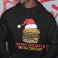 Ugly Christmas Sweater Burger Happy Holidays With Cheese V2 Hoodie Unique Gifts