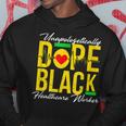 Unapologetically Dope Black Healthcare Worker Heartbeat Hoodie Funny Gifts
