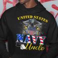 Us Military Navy Uncle With American Flag Veteran Gift Hoodie Unique Gifts