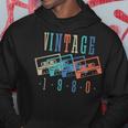 Vintage 1980 Cassette Tape 1980 Birthday Gifts 43 Year Old Hoodie Unique Gifts