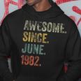 Vintage 1982 40Th Birthday Awesome Since June 1982 Hoodie Funny Gifts