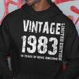 Vintage 1983 40 Years Of Being Awesome 40Th Birthday Hoodie Unique Gifts