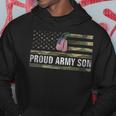 Vintage American Flag Proud Army Son Veteran Day Gift Hoodie Funny Gifts