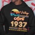 Vintage April 1937 86 Year Of Being Awesome 86Th Birthday Hoodie Unique Gifts