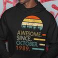 Vintage Awesome Since October 1989 Shirt 30Th Birthday Gift Hoodie Unique Gifts