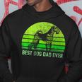 Vintage Best Airedale Terrier Dog Dad Ever Silhouette Sunset Hoodie Unique Gifts