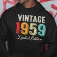 Vintage Born In 1959 Birthday Year Party Wedding Anniversary Hoodie Funny Gifts