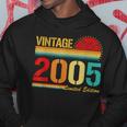 Vintage Born In 2005 Birthday Year Party Wedding Anniversary Hoodie Funny Gifts