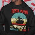 Vintage Father Son Fishing Partners For Life Dad Matching Hoodie Funny Gifts
