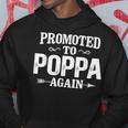 Vintage Promoted To Poppa Fathers Day New Dad Grandpa Hoodie Unique Gifts
