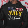 Vintage Proud Navy With American Flag For Dad Gift Hoodie Funny Gifts