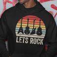 Vintage Retro Lets Rock Rock And Roll Guitar Music Hoodie Unique Gifts