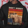 Vintage Sunset Dont Worry Be Capy Funny Capybara Hoodie Unique Gifts