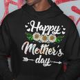 Womens Happy Mothers Day 2023 Cute Floral Women Mom Grandma Hoodie Unique Gifts