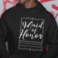 Womens Maid Of Honor Funny Sarcastic Throat Punch Wedding Hoodie Unique Gifts