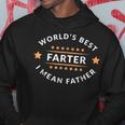 Worlds Best Father Joke Gift Funny Mens Dad Hoodie Unique Gifts