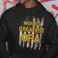 Worlds Greatest Opa Grandpa Distressed Flag Gift For Mens Hoodie Unique Gifts