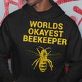 Worlds Okayest Beekeeper Beekeeping Dad Gift Hoodie Funny Gifts