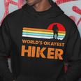 Worlds Okayest Hiker Vintage Retro Hiking Camping Gift Men Hoodie Funny Gifts