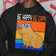 Zoo Animal Retro Rodent Funny Capybara Be Happy Be Capy Hoodie Unique Gifts