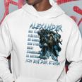 Alexander - Der Sturm Herren Hoodie, Mystisches Wolfsmotiv Lustige Geschenke