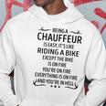 Being A Chauffeur Like Riding A Bike Hoodie Funny Gifts