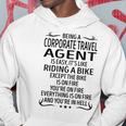 Being A Corporate Travel Agent Like Riding A Bike Hoodie Funny Gifts