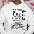 Being A Ct Tech Like Riding A Bike Hoodie Funny Gifts