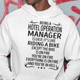 Being A Hotel Operation Manager Like Riding A Bike Hoodie Funny Gifts