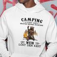 Camping und Wein Hoodie, Lustiger Spruch für Weinliebhaber Lustige Geschenke