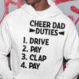 Cheerleading Papa Cheer Dad Duties Drive Pay Clap Gift For Mens Hoodie Unique Gifts