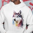 Colorful Siberian Husky Dog Lover Dad Mom Boy Girl Funny Hoodie Unique Gifts