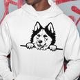 Cute Siberian Husky Dog Face Pup Pet Puppy Lover Dad Mom Hoodie Unique Gifts