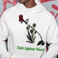 Dads Against Weed Funny Gardening Lawn Mowing Fathers Men Hoodie Graphic Print Hooded Sweatshirt Funny Gifts